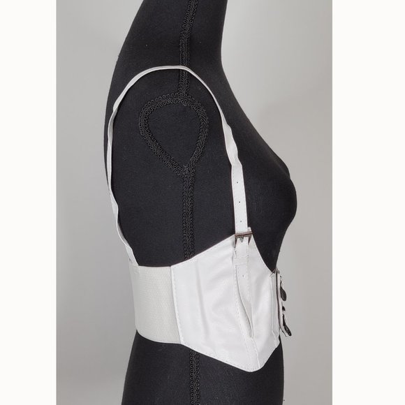 White Suspender PU Leather Harness Belt- RESTOCKED - Picture 4 of 5